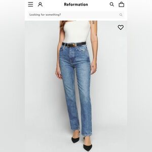 Reformation Cynthia High Rise Straight Jeans